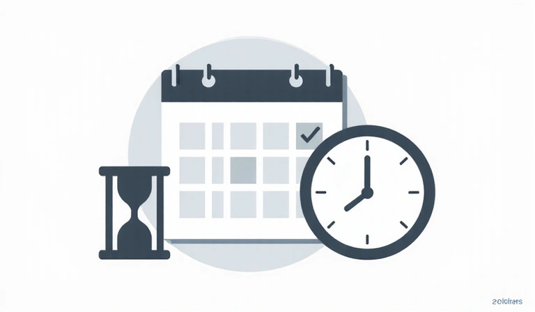 Graphic of a calendar with highlighted dates representing data retention periods